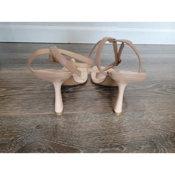 Open Edit‎ Women's Tan Strappy Heel Sandals size 10 Clear Strap #7 - Picture 4 of 6